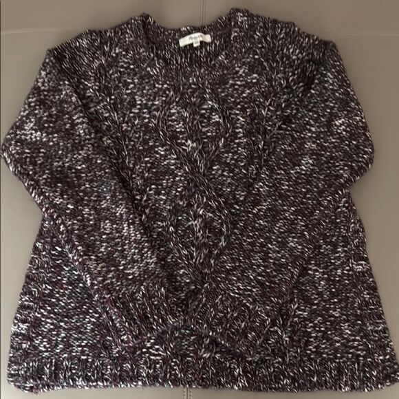 Madewell Woman’s Chunky Knit Tweed Crewneck Sweater with Side Vents. Size XS. - Picture 1 of 8